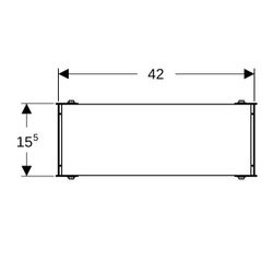 Geberit GIS Montageplatte universell, 15x41,5cm, Unterputz... GEBERIT-461197001 4025410592583 (Abb. 1)