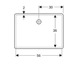 Geberit Publica Mehrzweckbecken ohne Überlauf, Breite 60cm, Tiefe 40cm, ohne Überlau... GEBERIT-360060000 4022009080490 (Abb. 1)
