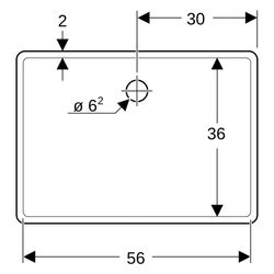 Geberit Publica Mehrzweckbecken ohne Überlauf, Breite 60cm, Tiefe 40cm, ohne Überlau... GEBERIT-360060000 4022009080490 (Abb. 1)