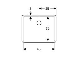 Geberit Publica Mehrzweckbecken ohne Überlauf, Breite 50cm, Tiefe 40cm, ohne Überlau... GEBERIT-360050000 4022009080483 (Abb. 1)