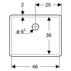 Geberit Publica Mehrzweckbecken ohne Überlauf, Breite 50cm, Tiefe 40cm, ohne Überlau... GEBERIT-360050000 4022009080483 (Abb. 1)