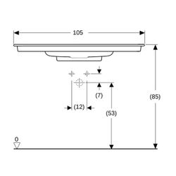 Geberit ONE Möbelwaschtisch Abgang horizontal, B 105cm T 48cm ohne Hahnloch, ohne Üb... GEBERIT-505014001 4025410593726 (Abb. 1)