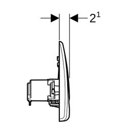 Geberit Urinalsteuerung mit pneumatischer Spülauslösung, Drückerplatte, Mattverchrom... GEBERIT-115820465 4025416552895 (Abb. 1)