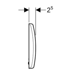 Geberit Urinalsteuerung mit elektron. Spülauslösung, Netzbetrieb, Abdeckplatte aus K... GEBERIT-115817465 4025416191056 (Abb. 1)