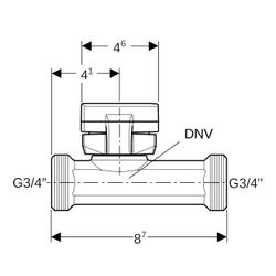Geberit Temperatur-, Volumenstromsensor für GEBUS, DN 15, G 3/4"... GEBERIT-616251001 4025410602909 (Abb. 1)