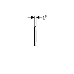Geberit Sigma 10 WC-Steuerung elektronisch Batterie, 2-Mengen-Ausl., Schwarz, Hochgl... GEBERIT-115908KM6 4025410532060 (Abb. 1)