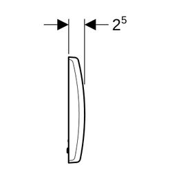 Geberit Urinalsteuerung mit elektron. Spülauslösung, Netzbetrieb, Abdeckplatte aus Z... GEBERIT-115802115 4025416190639 (Abb. 1)