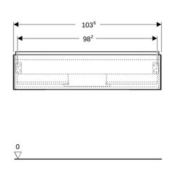 Geberit ONE Unterschrank für Waschtisch, 1 Schublade, B Waschtisch 105cm, H 26,6cm T... GEBERIT-505074006 4025410630230 (Abb. 1)