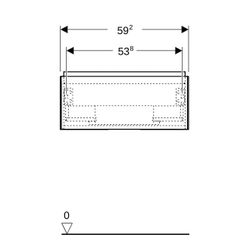 Geberit ONE Unterschrank für Waschtisch, 1 Schublade, Breite Waschtisch 60cm, H 26,6... GEBERIT-505071004 4025410629401 (Abb. 1)