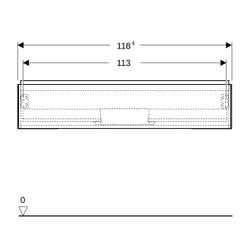 Geberit ONE Unterschrank für Waschtisch, 1 Schublade, Breite Waschtisch 120cm, H 26,... GEBERIT-505075001 4025410630254 (Abb. 1)