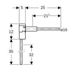 Geberit Typ Länge Anschlussbox PE-RT, Al, PE-RT, d 16mm, AD 5cm... GEBERIT-650233001 4025416228561 (Abb. 1)