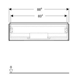 Geberit ONE Unterschrank für Waschtisch, 1 Schublade, Breite Waschtisch 90cm, Höhe 2... GEBERIT-505073008 4025410646514 (Abb. 1)