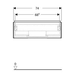 Geberit ONE Unterschrank für Waschtisch, 1 Schublade, Breite Waschtisch 75cm, Höhe 2... GEBERIT-505072008 4025410646101 (Abb. 1)