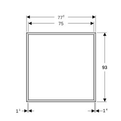 Geberit Abdeckrahmen für Geberit ONE Spiegelschrank, UP-Montage, Breite 77,8cm, Matt... GEBERIT-505842003 4025410077516 (Abb. 1)