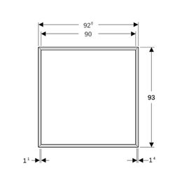 Geberit Abdeckrahmen für Geberit ONE Spiegelschrank, UP-Montage, Breite 92,8cm, Matt... GEBERIT-505843003 4025410077530 (Abb. 1)