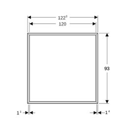 Geberit Abdeckrahmen für Geberit ONE Spiegelschrank, UP-Montage, Breite 122,8cm, Mat... GEBERIT-505845003 4025410077578 (Abb. 1)