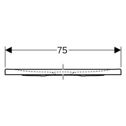 Geberit Nemea Rechteckduschwanne 90x75x3,5cm, Mattweiß... GEBERIT-550592001 4025410627186 (Abb. 1)