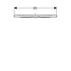 Geberit Nemea Rechteckduschwanne 120x80x3,5cm, Mattweiß... GEBERIT-550595001 4025410627247 (Abb. 1)