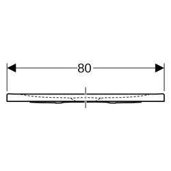 Geberit Nemea Rechteckduschwanne 120x80x3,5cm, Mattweiß... GEBERIT-550595001 4025410627247 (Abb. 1)