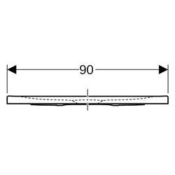 Geberit Nemea Rechteckduschwanne 140x90x3,5cm, Mattweiß... GEBERIT-550598001 4025410627308 (Abb. 1)