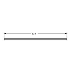 Geberit ONE Waschtischplatte Ausschnitt links, Steinzeug, für Aufsatzwaschtisch, 120... GEBERIT-505135002 4025410631169 (Abb. 1)