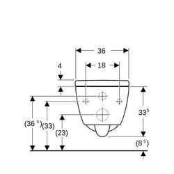Geberit iCon Set Wand-WC Tiefspüler, verkürzte Ausladung, geschl. Keramikdesign, Tur... GEBERIT-503049JT1 4064746019883 (Abb. 1)