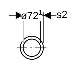 Geberit Mapress Edelstahl Rohrnippel Außendurchmesser 76,1mm... GEBERIT-32057 4024723320579 (Abb. 1)
