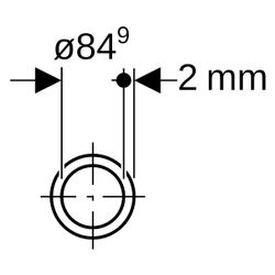 Geberit Mapress Edelstahl Rohrnippel, DN 80, 88,9mm, 150mm, CrNiMo-Stahl 1.4401, Edelsta... GEBERIT-32058 4024723320586 (Abb. 1)