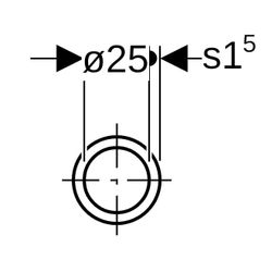 Geberit Mapress C-Stahl Rohrnippel außen verzinkt Außendurchmesser 28mm... GEBERIT-22053 4024723220534 (Abb. 1)