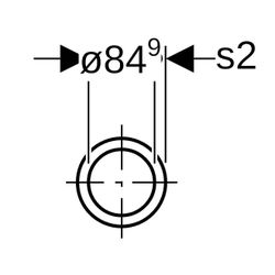 Geberit Mapress C-Stahl Rohrnippel außen verzinkt Außendurchmesser 88,9mm... GEBERIT-22058 4024723220589 (Abb. 1)
