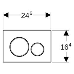 Geberit Drückerplatte Sigma20 mit 2-Mengen-Spülung, Weiß, Hochglanz verchromt, 11588... GEBERIT-115882KJ1 4025416544562 (Abb. 1)