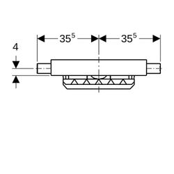 Geberit Kombifix Element für Dusche, mit Wandablauf, für Estrichhöhe am Einlauf 90-2... GEBERIT-457534001 4025416288992 (Abb. 1)