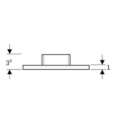 Geberit Grundplatte rechteckig, Vierloch, mit Gewindemuffe G 2″... GEBERIT-362874261 4025410646132 (Abb. 1)