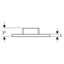 Geberit Grundplatte rechteckig, 16x12x3,6cm, G 2", Stahl, Galvanisch verzinkt... GEBERIT-362874261 4025410646132 (Abb. 1)