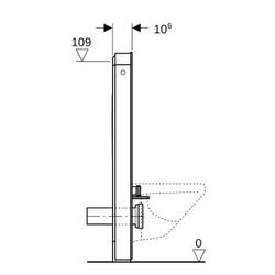 Geberit Monolith Plus Sanitärmodul für Wand-WC 114cm, Frontverkleidung Glas Schwarz,... GEBERIT-131231SJ7 4025410763211 (Abb. 1)