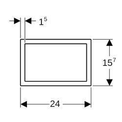 Geberit Sigma 60 Drückerplatte, Abdeckrahmen für verchromt, gebürstet, easy-to-clean... GEBERIT-115641GH1 4025416547037 (Abb. 1)