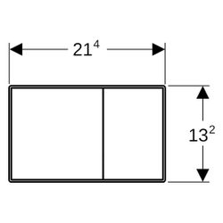 Geberit Sigma 60 Drückerplatte, 2-Mengen-Spülung, Square, flächenbündig verchromt/ge... GEBERIT-115640GH1 4025416546788 (Abb. 1)