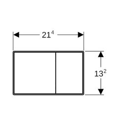 Geberit Sigma 60 Drückerplatte, 2-Mengen-Spülung, Square, flächenbündig Sandgrau, ve... GEBERIT-115640JL1 4025410946959 (Abb. 1)