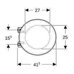 Geberit Preciosa WC-Sitz ohne Absenkautomatik, Weiß/glänzend... GEBERIT-571180000 4022009220117 (Abb. 1)