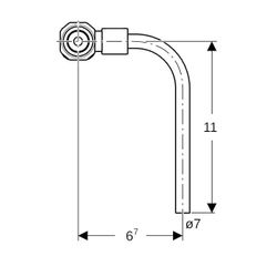 Geberit Probenahmeventil Rohrgewinde G 1/4"... GEBERIT-619709001 4025410651617 (Abb. 1)