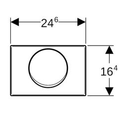Geberit Delta 10 Drückerplatte für Spül-Stopp-Spülung, verschraubbar... GEBERIT-115101005 4025410652768 (Abb. 1)