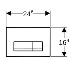 Geberit Delta 50 Drückerplatte, 2-Mengen-Spülung, Weiß... GEBERIT-115105115 4025410653147 (Abb. 1)