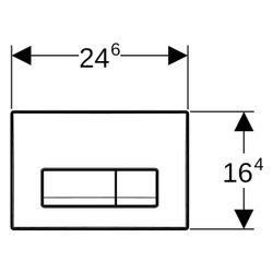 Geberit Betätigungsplatte Delta50, 2-Mengen-Spülung, 24,6x16,4x2,3cm, Kunststoff, We... GEBERIT-115105115 4025410653147 (Abb. 1)