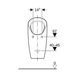 Geberit Preda Urinal wasserlos, Weiß... GEBERIT-116071001 4025416529798 (Abb. 1)