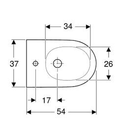 Geberit ONE Wandbidet geschlossene Form, Tiefe 54cm, Überlauf verdeckt, Weiß/KeraTec... GEBERIT-500690011 4025410715166 (Abb. 1)
