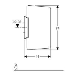 Geberit Basic Urinaltrennwand, Alpinweiß... GEBERIT-115201111 4025416522508 (Abb. 1)