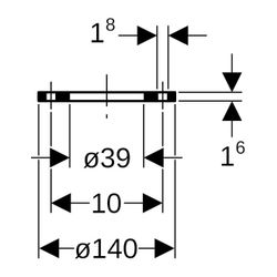 Geberit Mapress Losflansch PN 10/16 1,0215, DN 32... GEBERIT-23716 4025410548900 (Abb. 1)