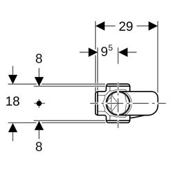 Geberit PE Sovent Formstück, 12l/s, 110x110x75mm, PE-HD, Schwarz, 367614161... GEBERIT-367614161 4025416292661 (Abb. 1)