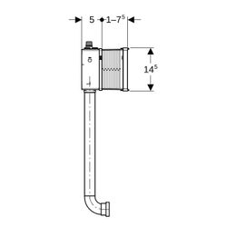 Geberit Rohbauset mit Spülbogen, Spülbogenverlängerung, für Basic Urinalsteuerung... GEBERIT-115985005 4025416312130 (Abb. 1)