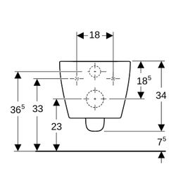Geberit Wand-Dusch-WC für Unterputzspülkasten, Geberit AquaClean Tuma Alpinweiß/glän... GEBERIT-243308111 4025416545729 (Abb. 1)